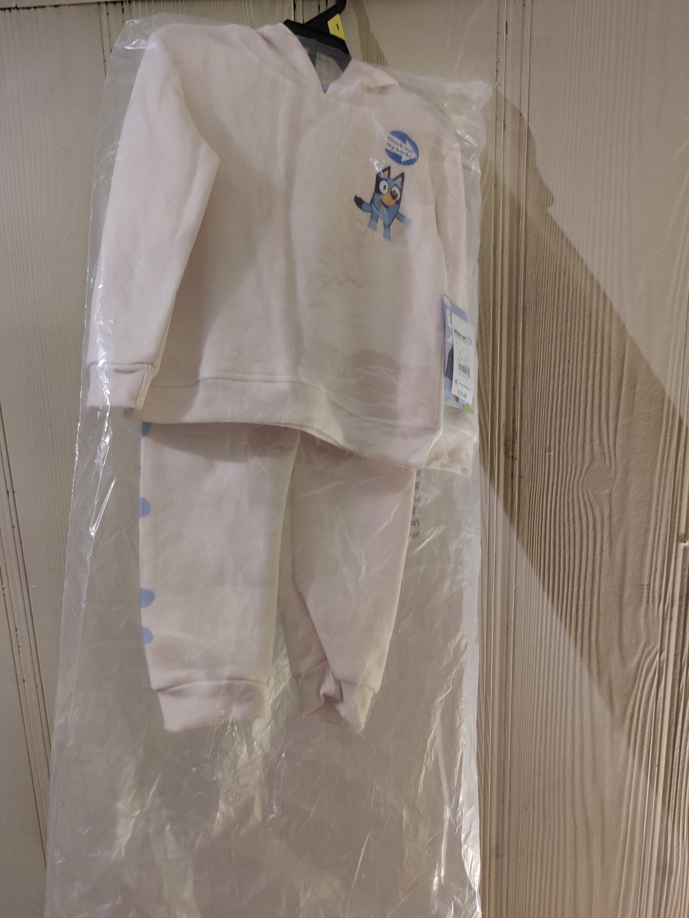 NWT Kids Bluey WHITE Hoodie & Jogger Set - Bluey Graphic